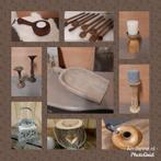 Stoere, sobere windlichten, waxinehouder, kandelaar, kaars, Huis en Inrichting, Woonaccessoires | Kandelaars en Kaarsen, Overige materialen