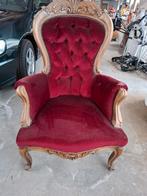 Antieke fauteuil - Grootmoeders stoel, Huis en Inrichting, Fauteuils, Ophalen, Gebruikt, Hout, 50 tot 75 cm