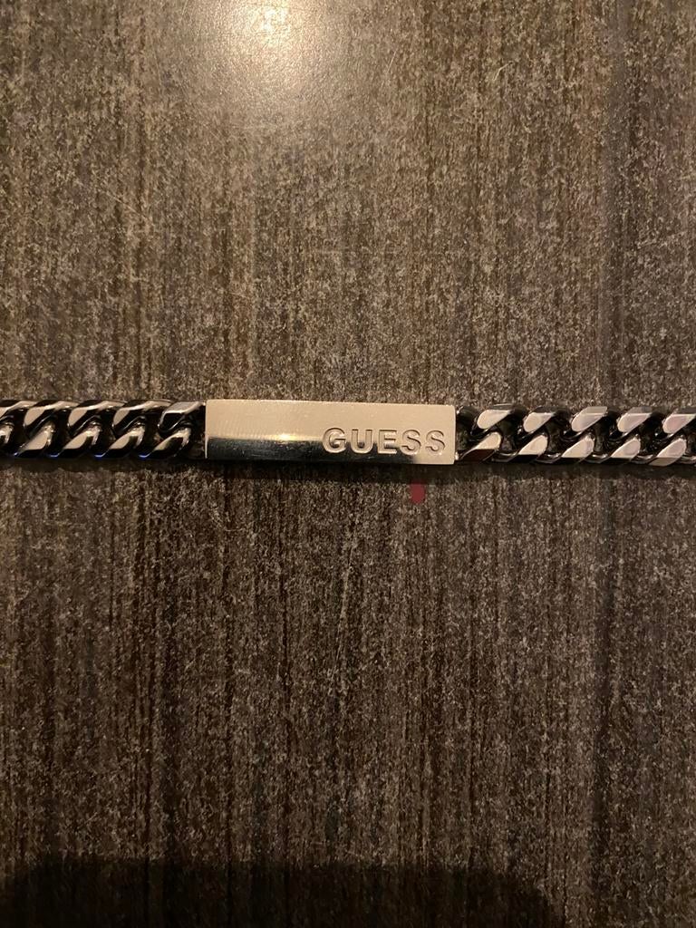 Guess ketting heren, Ophalen of Verzenden, Nieuw, Zilver, Overige materialen
