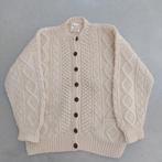 Prachtig origineel iers aran vest handgebreid 100% wol, Overige kleuren, Verzenden, Maat 42/44 (L), Zo goed als nieuw