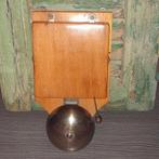 Oude electrische bel met houten kast winkelbel, Antiek en Kunst, Ophalen of Verzenden