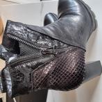 Mjus zwart leren laarsjes mt 39, Kleding | Dames, Ophalen of Verzenden, Zo goed als nieuw, Zwart