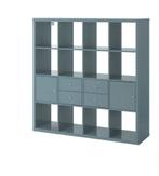 Ikea kallax hoogglans donkergrijs 16 vakken, Huis en Inrichting, Kasten | Wandmeubels, Ophalen of Verzenden, Zo goed als nieuw