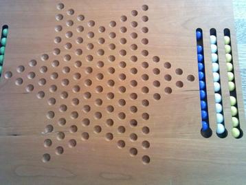 Vintage chinees damspel van hout made in USA beschikbaar voor biedingen