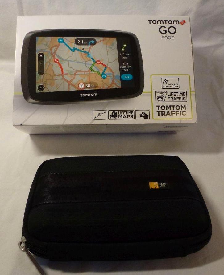 TOMTOM Go 5000 met travel case., Auto diversen, Autonavigatie, Zo goed als nieuw, Ophalen of Verzenden