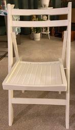 6 X vintage houten klapstoelen, Ophalen, Vintage jaren 60 tig, Wit, Zo goed als nieuw