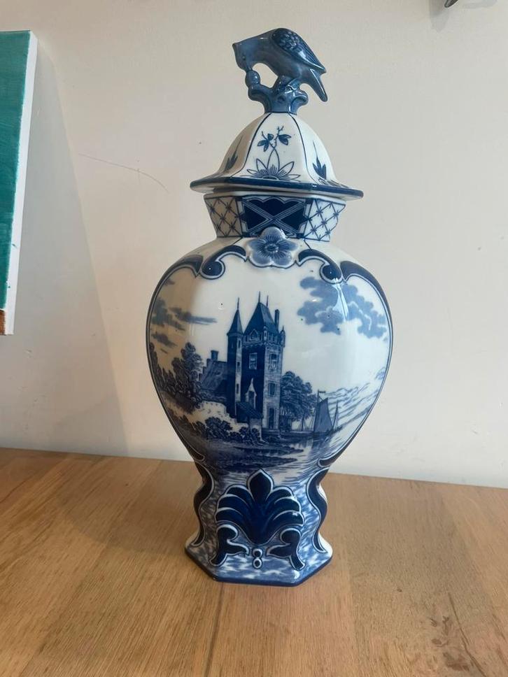 Dekselvaas Kaststel Louis Regout Mosa, Antiek en Kunst, Antiek | Vazen, Ophalen