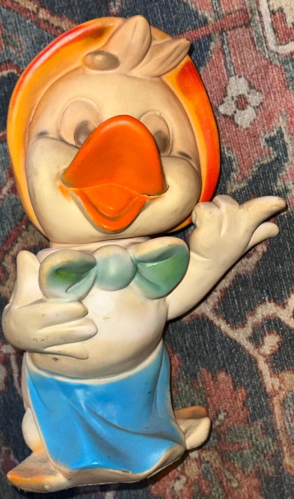 Oud vinyl piep eend gemaak in de republic of ireland, Antiek en Kunst, Antiek | Speelgoed, Ophalen