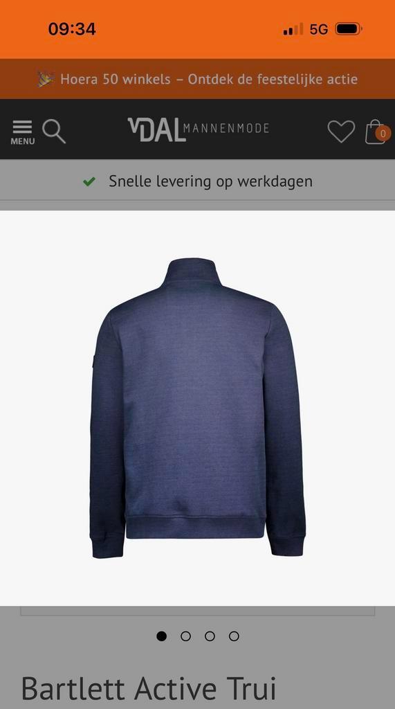 Bartlett Active trui blauw NIEUW, Kleding | Heren, Truien en Vesten, Nieuw, Maat 52/54 (L), Blauw, Ophalen of Verzenden