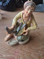 Vintage Portugese keramische figuur - Vrouw met vis, Antiek en Kunst, Ophalen of Verzenden