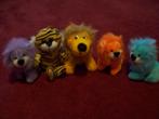 5 knuffel leeuwtjes in verschillende kleuren, Kinderen en Baby's, Speelgoed | Knuffels en Pluche, Ophalen of Verzenden, Gebruikt