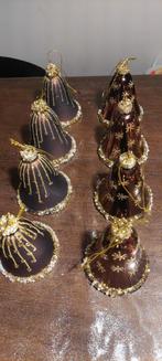 17 stuks Decoris kerst ornamenten glas pegels klokken ballen, Ophalen, Zo goed als nieuw