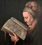 Gerrit Dou - Lezende Oude Vrouw, Antiek en Kunst, Kunst | Schilderijen | Klassiek, Ophalen of Verzenden