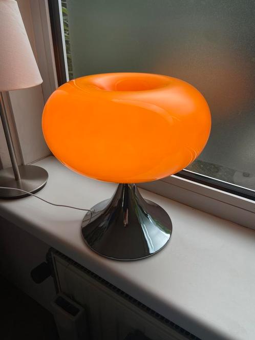 Vintage grote tafellamp + dim-opties  |   Retro design, Huis en Inrichting, Lampen | Tafellampen, Minder dan 50 cm, Ophalen of Verzenden