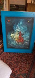 Vintage schilderij jaren 70 ., Antiek en Kunst, Ophalen of Verzenden