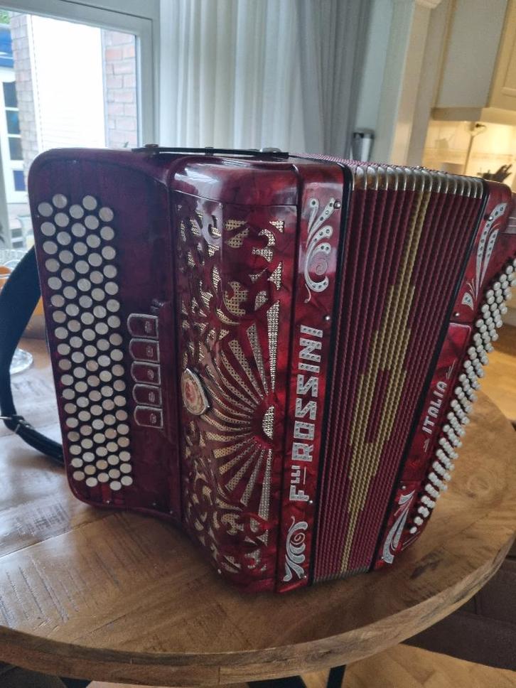 TE KOOP.KNOP ACCORDEON.Fill ROSSINI, Muziek en Instrumenten, Accordeons, Gebruikt, Knopaccordeon, 120-bas, Overige merken, Met koffer