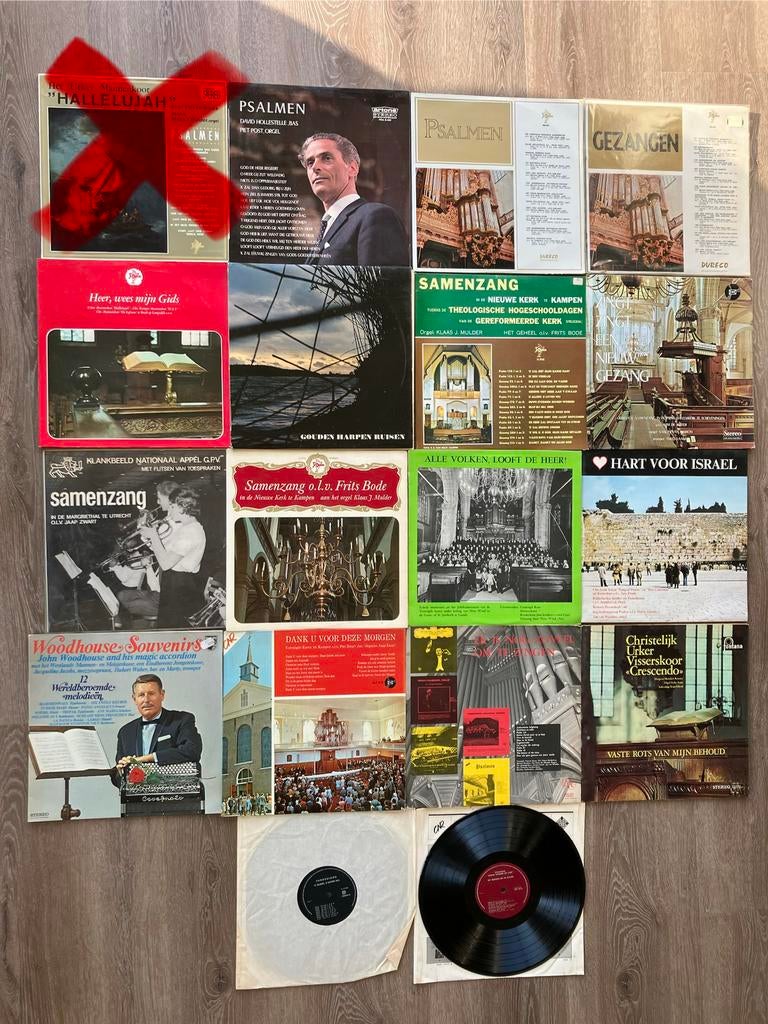 20 LP's / platen met kerkkoor muziek (2 dubbele in 1 hoes), Gebruikt, Overige formaten, Overige typen, Ophalen of Verzenden