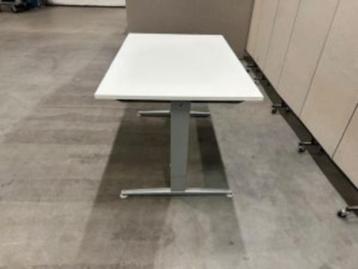 Aspa instelbaar bureau met knop en kabelgoot 120x80cm, 30st - afbeelding 3