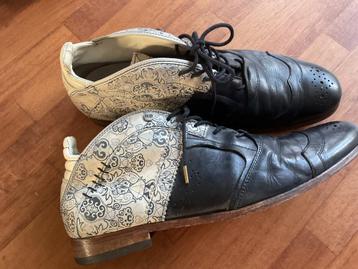 Rehab schoenen leer maat 44 zwart met print beschikbaar voor biedingen