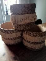 3 stenen planten potten, Tuin en Terras, Bloempotten, Ophalen, Steen, Rond, Binnen