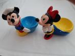 EIERDOPJES-MICKEY EN MINNIE MOUSE, Ophalen of Verzenden, Mickey Mouse, Gebruikt, Beeldje of Figuurtje