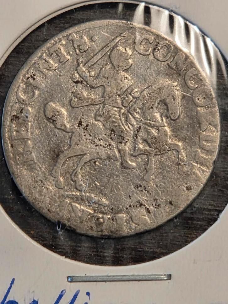 Zilveren Rijder 1690,- ,6 stuivers., Postzegels en Munten, Munten | Nederland, Losse munt, Overige waardes, Vóór koninkrijk, Zilver