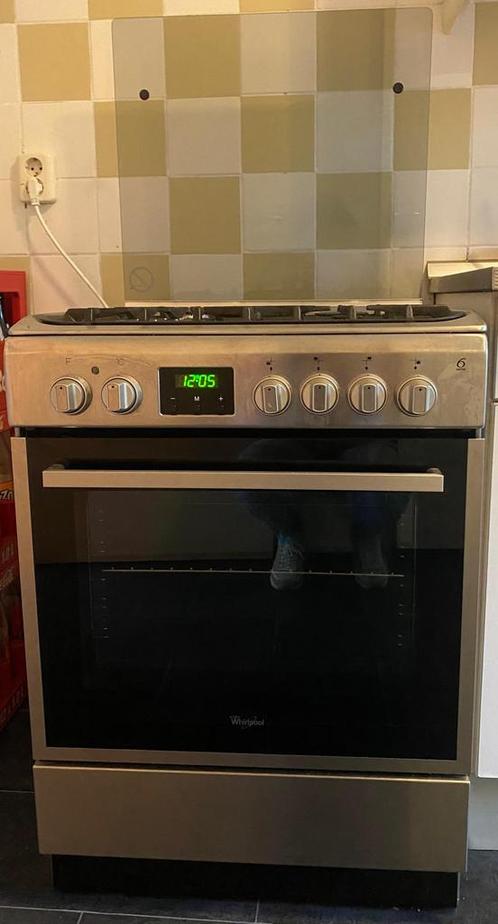 Whirlpool gasfornuis met oven, Witgoed en Apparatuur, Fornuizen, Zo goed als nieuw, Vrijstaand, Gas, 4 kookzones, 85 tot 90 cm