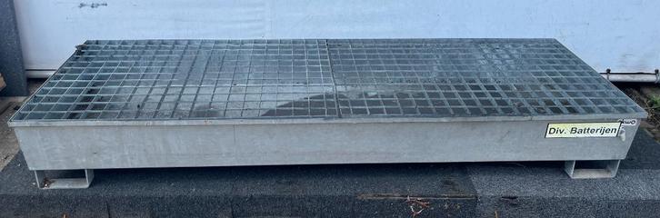 Stalen lekbak met rooster, Huis en Inrichting, Woonaccessoires | Overige, Gebruikt, Ophalen