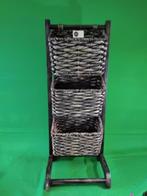 NIEUW! mDesign - Rieten Mand Opbergrek Bruin €40,99, Huis en Inrichting, Woonaccessoires | Krantenbakken en Lectuurbakken, Ophalen of Verzenden