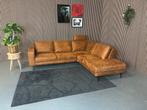 GRATIS LEVERING Hoekbank Cognac 260x225 REFURBISHED, 250 tot 300 cm, Stof, Hoekbank, Ophalen of Verzenden