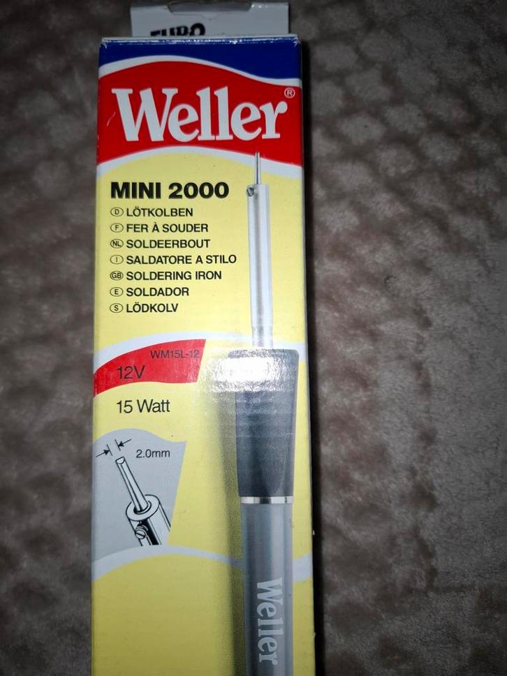 Weller Mini 2000 Soldeerbout 12V 15W, Doe-het-zelf en Verbouw, Gereedschap | Handgereedschap, Nieuw, Ophalen of Verzenden