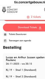Kaartjes Lucas & Arthur Jussen, Twee personen, November