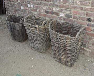 3 maal oude plukmand voor olijven mand wasmand manden beschikbaar voor biedingen