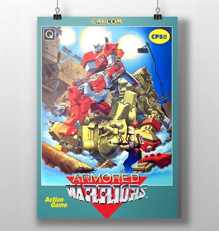 Armored Warriors Arcade Poster Capcom Mecha Game Art, Verzamelen, Posters, Nieuw, Film en Tv, A1 t/m A3, Ophalen of Verzenden
