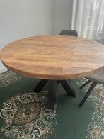 Kwalitatieve mangohouten eettafel ZGAN!!, Ophalen, Zo goed als nieuw, Rond, 100 tot 150 cm