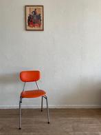 Vintage stoeltje oranje skai leer, Ophalen, Gebruikt, Overige kleuren, Leer