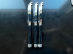 Bugatti Kaasmes Set - Zwart/Zilver - Italië - 3 stuks, Antiek en Kunst, Ophalen of Verzenden