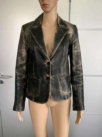 E778 Echt-leren jasje maat XS=34 blazer colbert jas leer beschikbaar voor biedingen