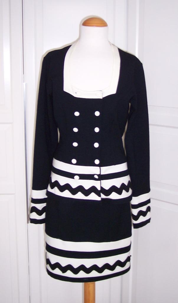 Romeo Pour Juliette Pak Rok & Blazer Zwart Wit 36 38 (Jool ), Kleding | Dames, Jasjes, Kostuums en Pakken, Zo goed als nieuw, Kostuum of Pak