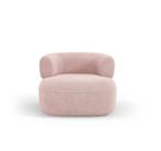 Micadoni Home Jenny Fauteuil Bouclé - Roze | Van €599, nu, Huis en Inrichting, Fauteuils, Nieuw, 75 tot 100 cm, Ophalen of Verzenden