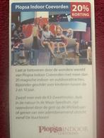 Plopsa Indoor Coevorden Voordeelbon, Tickets en Kaartjes, Drie personen of meer, Kortingskaart