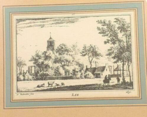 Gravure 1745 hillegom, lis, lisse, a. Rademaker,, Antiek en Kunst, Kunst | Etsen en Gravures, Ophalen