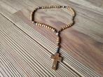 Mooie Vintage Houten Rozenkrans Kralen - Religie - Ketting, Sieraden, Tassen en Uiterlijk, Antieke sieraden, Verzenden, Overige materialen