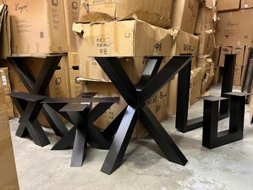Steigerhout tafel poot, Tuintafel poot, X stalen poot beschikbaar voor biedingen