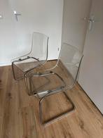 2x IKEA Tobias stoelen - transparant 30€ samen, Ophalen, Gebruikt, Twee