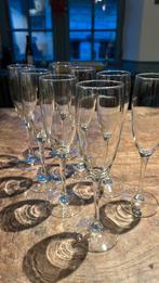 Champagneglazen, prosecco glazen 8 stuks, Ophalen of Verzenden, Zo goed als nieuw, Bierglas