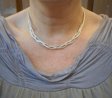 Zilveren prachtig vintage collier jaren 70 nr.693 beschikbaar voor biedingen