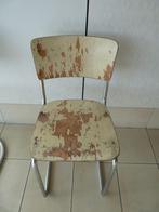 Vintage Gispen stoel, gebruikt, gebroken wit, merk onderop, Ophalen