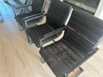 Stoelen 6 stuks Buffelleer, Ophalen, Gebruikt, Zwart, Leer