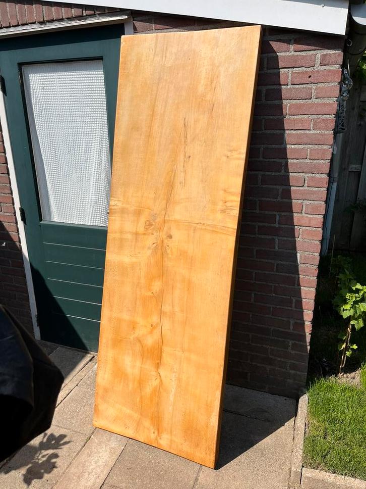 Massief eiken eettafel blad of wekbank of mancave barblad, Huis en Inrichting, Tafels | Eettafels, Zo goed als nieuw, 100 tot 150 cm